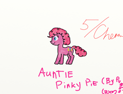 Size: 1152x886 | Tagged: safe, cheerilee, pinkie pie, pumpkin cake, earth pony, pony, drawing, solo