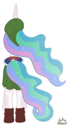 Size: 758x1360 | Tagged: safe, artist:liracrown, princess celestia, alicorn, pony, female, link, mane, mare, simple background, solo, tail, the legend of zelda, the legend of zelda: majora's mask, transparent background, vector