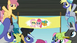 Size: 1658x927 | Tagged: safe, screencap, derpy hooves, pegasus, pony, buckball season, female, mare