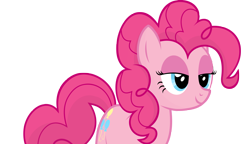 Size: 4149x2389 | Tagged: safe, artist:flare-chaser, pinkie pie, earth pony, pony, bedroom eyes, cute, eyeshadow, seductive, simple background, solo, transparent background, vector