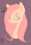 Size: 615x889 | Tagged: safe, artist:marshmellowcannibal, fluttershy, pegasus, pony, bust, color palette, looking at you, portrait, simple background, smiling, solo