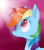 Size: 1024x1165 | Tagged: safe, artist:justbrohoof, derpibooru import, rainbow dash, pegasus, pony, bust, portrait, solo