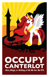 Size: 792x1224 | Tagged: safe, artist:archimer, princess celestia, alicorn, pony, female, poster, propaganda