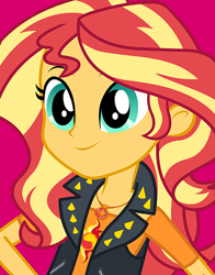 Size: 434x554 | Tagged: safe, sunset shimmer, human, equestria girls, cute, female, geode of empathy, jewelry, magical geodes, smiling, solo