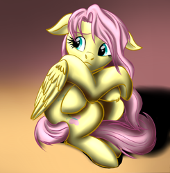 Size: 1250x1278 | Tagged: safe, artist:vasillium, fluttershy, pegasus, pony, female, frightened, mare, solo