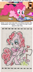 Size: 638x1374 | Tagged: safe, pinkie pie, earth pony, pony, coloring, female, mare