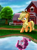 Size: 2160x2890 | Tagged: safe, artist:privia, applejack, pinkie pie, earth pony, pony, duo, female, mare, reflection