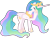 Size: 1595x1214 | Tagged: safe, artist:mremerald34, princess celestia, alicorn, pony, facehoof, female, mare, simple background, solo, transparent background, vector