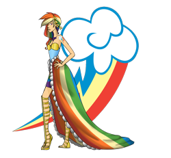 Size: 1300x1200 | Tagged: safe, artist:luviedube, derpibooru import, rainbow dash, human, clothes, cutie mark, dress, gala dress, humanized, solo