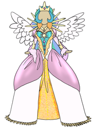 Size: 600x800 | Tagged: safe, artist:cometthemicroraptor, princess celestia, human, clothes, dress, humanized, mannequin, solo