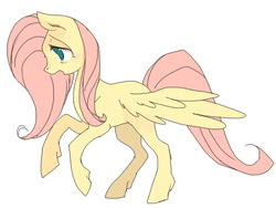 Size: 604x454 | Tagged: safe, artist:pasikon, fluttershy, pegasus, pony, female, mare, pixiv, solo