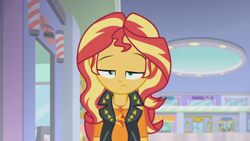 Size: 800x450 | Tagged: safe, edit, edited screencap, screencap, sunset shimmer, comic:a new change, better together, equestria girls, pregnant, pregnant edit, solo, teen pregnancy