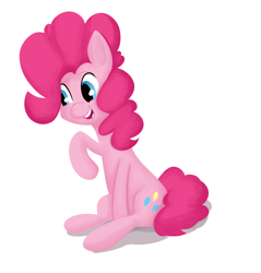 Size: 1652x1730 | Tagged: safe, artist:companioncube, pinkie pie, earth pony, pony, female, mare, simple background, solo, white background