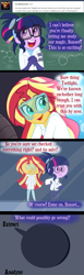 Size: 591x1920 | Tagged: safe, artist:wubcakeva, sci-twi, sunset shimmer, twilight sparkle, comic:ask casual midnight and demon shimmer, equestria girls, comic, for science, tempting fate