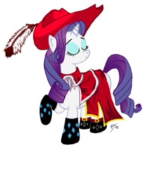 Size: 1250x1482 | Tagged: safe, artist:igotastewgoing, rarity, pony, unicorn, crossover, final fantasy, red mage, solo