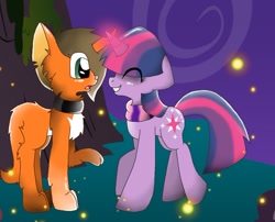 Size: 995x803 | Tagged: safe, artist:owlcitymechatron, derpibooru import, twilight sparkle, crossover, crossover shipping, curved horn, female, firestar, male, shipping, straight, twifirestar, warrior cats