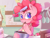 Size: 1600x1200 | Tagged: safe, artist:tikrs007, pinkie pie, earth pony, pony, baking, bipedal, blushing, chocolate, colored pupils, cute, diapinkes, dough scraper, food, heart eyes, milk, prehensile mane, solo, wingding eyes