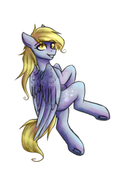 Size: 900x1350 | Tagged: safe, artist:dakosia, derpy hooves, pegasus, pony, female, flying, grin, mare, simple background, smiling, solo, transparent background, underhoof, watermark
