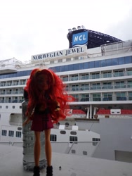 Size: 3456x4608 | Tagged: safe, sunset shimmer, equestria girls, cruise ship, doll, irl, photo, singapore, toy