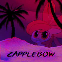 Size: 1024x1024 | Tagged: safe, artist:zapplebow, apple bloom, 80s, aesthetics, avatar, bust, portrait, solo