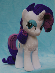 Size: 600x784 | Tagged: safe, artist:nazegoreng, rarity, irl, photo, plushie, solo, watermark