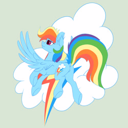 Size: 3000x3000 | Tagged: safe, artist:whiten747, derpibooru import, rainbow dash, pegasus, pony, cloud, cutie mark, solo, spread wings, wings