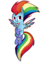 Size: 1536x2048 | Tagged: safe, artist:nintendash, derpibooru import, rainbow dash, pegasus, pony, backwards cutie mark, rainbow power, solo