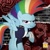 Size: 1080x1080 | Tagged: source needed, safe, derpibooru import, rainbow dash, pegasus, pony, '83, 80s, glam rock dash, mohawk, official