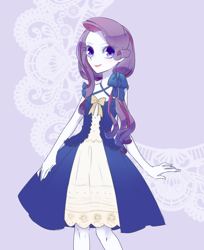 Size: 1200x1467 | Tagged: safe, artist:kkmrarar, rarity, equestria girls, clothes, dress, solo