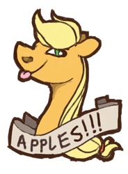 Size: 798x1084 | Tagged: safe, artist:weepysheep, applejack, earth pony, pony, old banner, simple background, solo, tongue out, transparent background