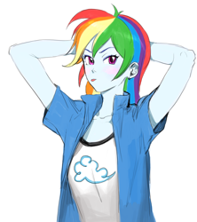 Size: 1640x1848 | Tagged: safe, artist:hasbrony, derpibooru import, rainbow dash, equestria girls, solo