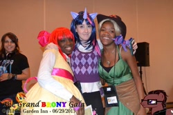 Size: 660x440 | Tagged: safe, apple bloom, applejack, twilight sparkle, human, cosplay, irl, irl human, photo