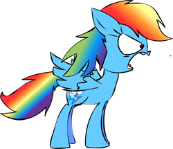 Size: 1404x1207 | Tagged: safe, artist:mushroomcookiebear, derpibooru import, rainbow dash, pegasus, pony, solo, yelling