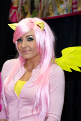 Size: 1365x2048 | Tagged: safe, fluttershy, human, cosplay, irl, irl human, jessica nigri, photo, solo