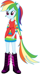 Size: 4770x8757 | Tagged: dead source, safe, artist:birdalliance, derpibooru import, rainbow dash, equestria girls, absurd resolution, ponied up, simple background, solo, transparent background, vector, wingless