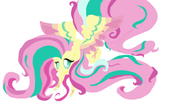 Size: 1760x1084 | Tagged: safe, artist:angelstar000, fluttershy, pegasus, pony, female, mare, rainbow power, solo