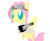 Size: 671x544 | Tagged: safe, artist:angelstar000, butterscotch, fluttershy, pegasus, pony, ask-thecolts, clothes, costume, dr adorable, goggles, rule 63, simple background, solo, tumblr crossover, weapon, white background