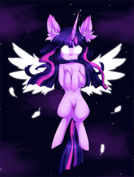 Size: 489x644 | Tagged: safe, artist:lulu-fly, derpibooru import, twilight sparkle, twilight sparkle (alicorn), alicorn, pony, female, fluffy, magic, mare, solo