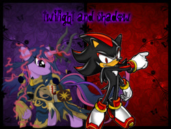 Size: 1024x768 | Tagged: safe, artist:shadowandtwilight, derpibooru import, twilight sparkle, crossover, shadow the hedgehog, sonic the hedgehog (series), vector, wallpaper, warhammer (game), warhammer 40k