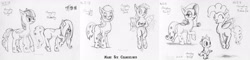 Size: 4217x1011 | Tagged: safe, artist:underwoodart, derpibooru import, applejack, fluttershy, pinkie pie, rainbow dash, rarity, spike, twilight sparkle, changeling, changelingified, sketch, species swap