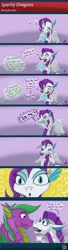 Size: 3508x12992 | Tagged: safe, artist:dinodraketakethecake, rarity, spike, dragon, absurd resolution, boop, comic, dragonified, female, gem, male, noseboop, raridragon, shipping, sparity, species swap, straight