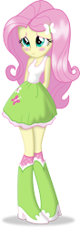 Size: 3707x10502 | Tagged: safe, artist:thisismyphotoshoppin, fluttershy, equestria girls, blouse, clothes, dress, sad, shame, shy, solo