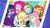 Size: 1920x1080 | Tagged: safe, derpibooru import, screencap, applejack, fluttershy, pinkie pie, rainbow dash, rarity, sci-twi, sunset shimmer, twilight sparkle, better together, equestria girls, rollercoaster of friendship, eyes closed, geode of empathy, geode of fauna, geode of shielding, geode of sugar bombs, geode of super speed, geode of super strength, geode of telekinesis, glasses, humane five, humane seven, humane six, laughing, magical geodes, photo, photo booth