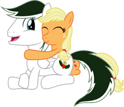 Size: 5000x4302 | Tagged: safe, artist:darknisfan1995, applejack, oc, earth pony, pony, absurd resolution, simple background, transparent background