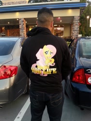 Size: 2448x3264 | Tagged: safe, fluttershy, human, brony, clothes, hoodie, irl, irl human, photo