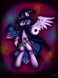 Size: 500x667 | Tagged: safe, artist:r5on11c, derpibooru import, twilight sparkle, twilight sparkle (alicorn), alicorn, pony, black magic, female, mare, solo