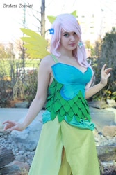 Size: 640x960 | Tagged: safe, artist:lisa-lou-who, fluttershy, human, 2013, clothes, cosplay, dress, gala dress, irl, irl human, katsucon, photo, solo