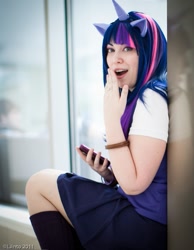 Size: 697x900 | Tagged: safe, artist:positori, artist:rose0fmay, derpibooru import, twilight sparkle, human, cosplay, irl, irl human, photo, solo