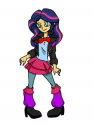 Size: 1403x1870 | Tagged: safe, artist:brosmithshell, sunset shimmer, twilight sparkle, palette swap, recolor