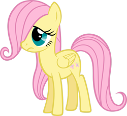 Size: 1207x1095 | Tagged: safe, artist:zacatron94, fluttershy, pegasus, pony, filly, simple background, solo, transparent background, vector